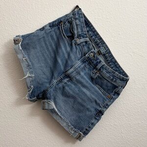 American Eagle AE Stretch Mom Short Denim Women's Blue Jean Shorts Size 6